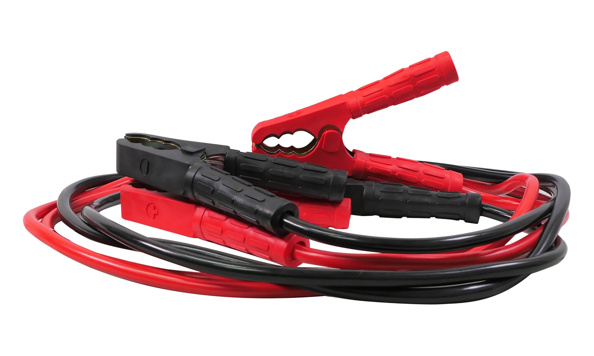 HEAVY DUTY JUMP LEAD HANDLES RED/BLACK FULLY INSULATED x 2 PAIRS 
