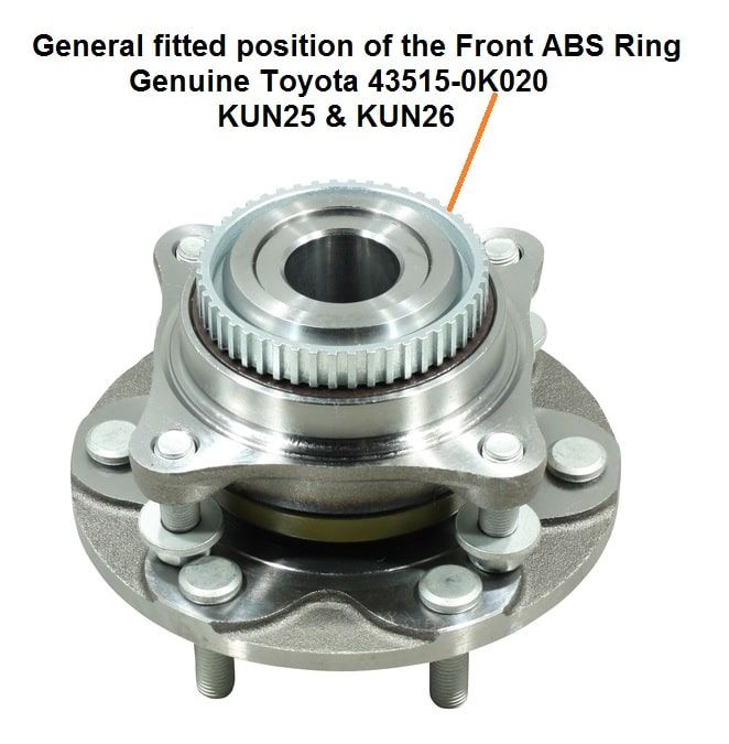 Genuine Toyota Front ABS Ring Hilux pickup KUN25 26