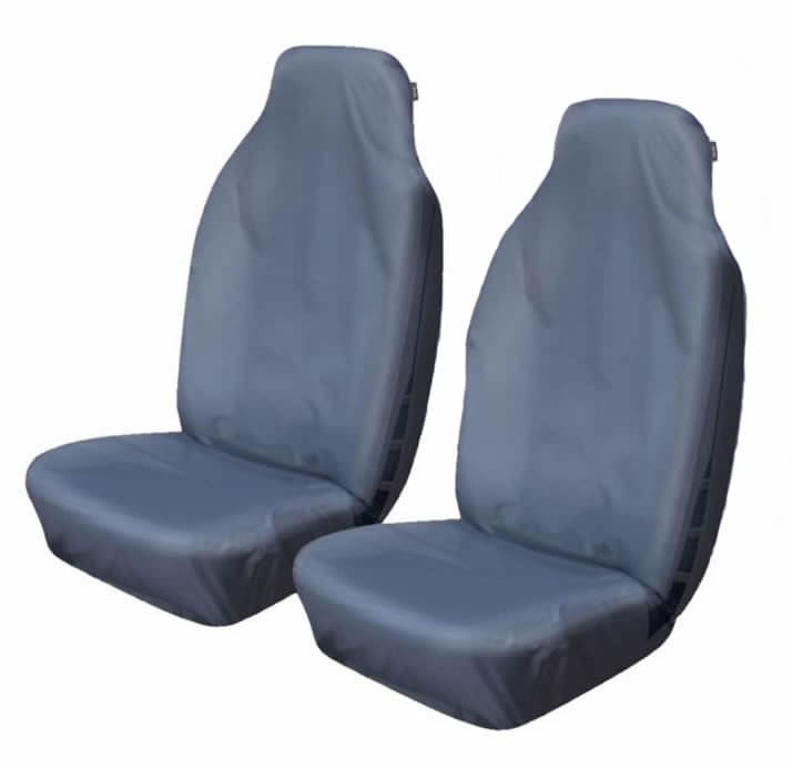 Heavy Duty Grey Front Seat Covers, Hard Car Seat Covers
