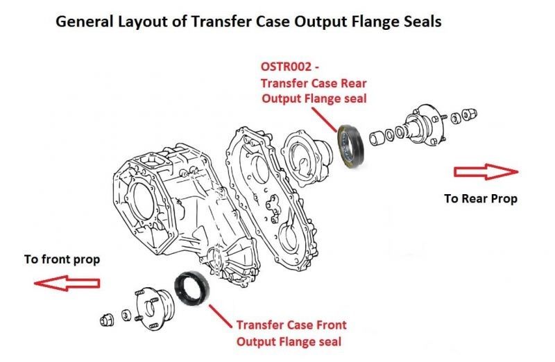 Genuine Toyota Rear Transfer Box Output Flange Oil Seal