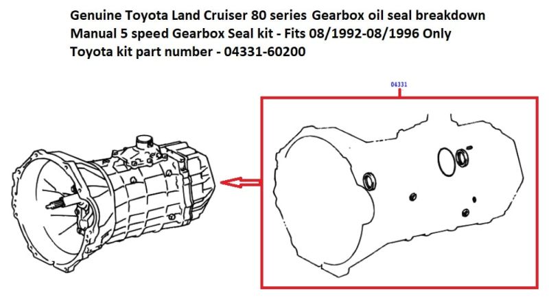 For Landcruiser HZJ80 HDJ80 Series Transfer Seal Speedo Shaft Sleeve Manual 