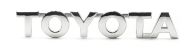 Genuine Toyota "TOYOTA" badge - Chrome - approx 160mm x 27mm