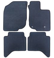 Front and Rear Tailored Black Penny Rubber Floor Mats