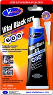 V-Tech RTV Black Silicone Gasket Maker 85g.  temp -80°F to 600°F