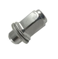 Flat Seat Chrome Wheel Nut with Washer M12x1.5mm - Long Type
