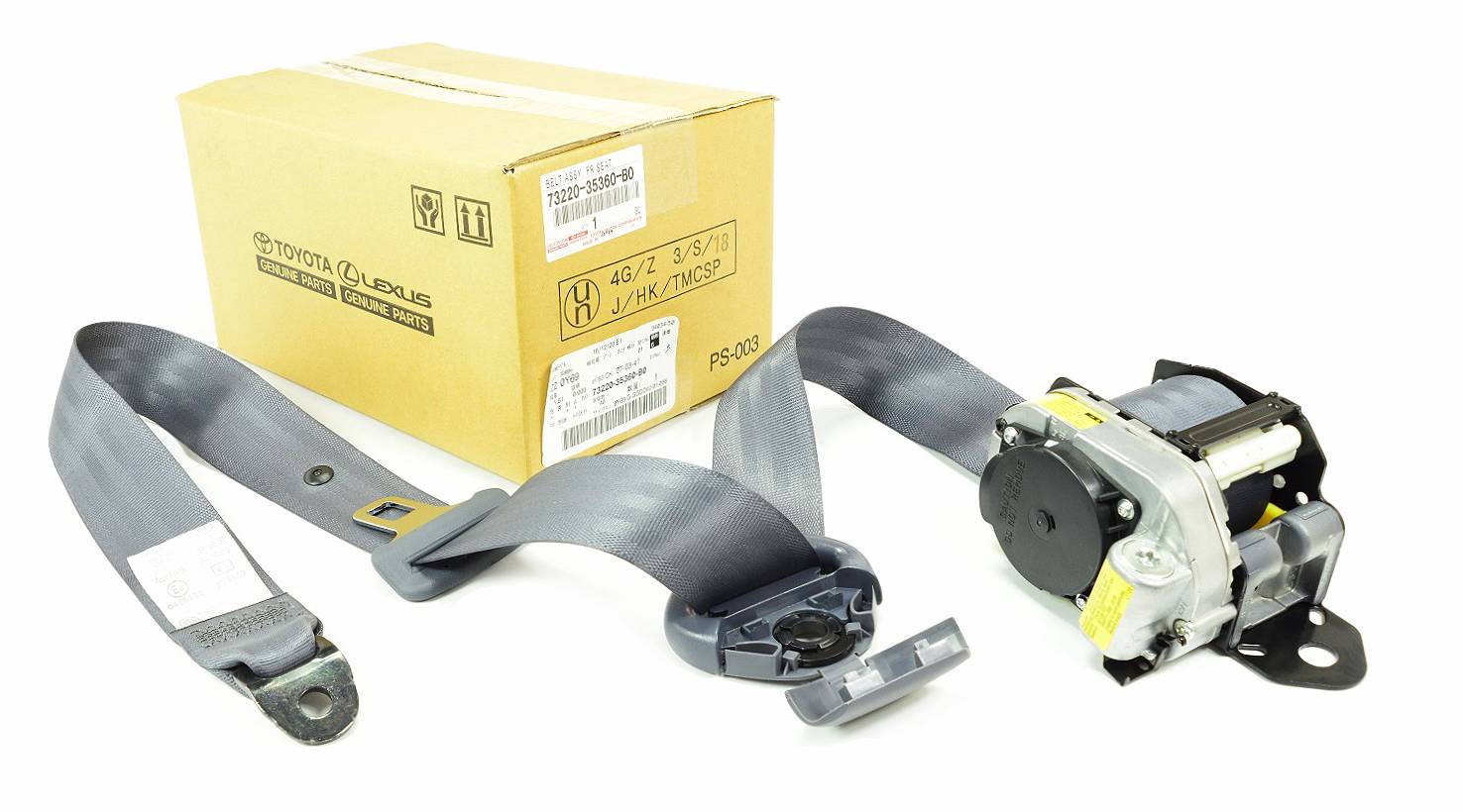 Genuine L/H Front Seat Belt - Double Cab WITH Airbag 73220-35360-B0