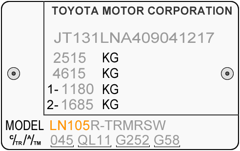 LN105 Chassis Plate