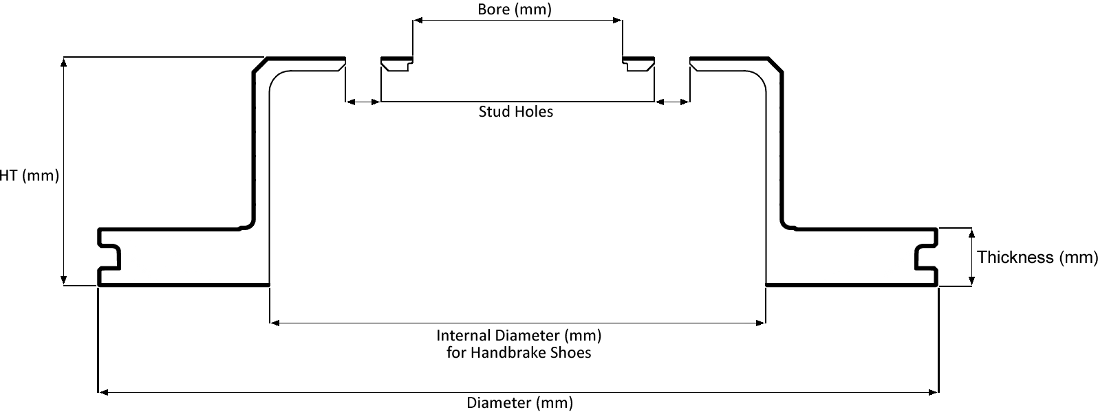 Brake Disc Dimension Diagram