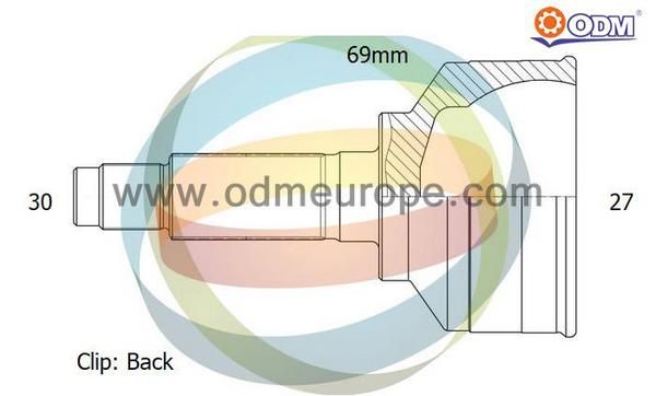 CV Joint Dimensions Diagram