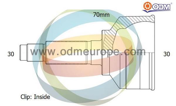 CV Joint Dimensions Diagram