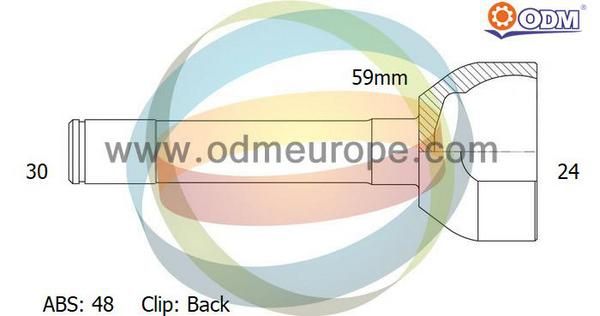 CV Joint Dimensions Diagram